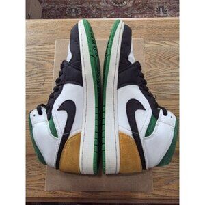 Air Jordan 1 Mid - Oakland - White/Black/lucky Green/Laser Orange - SZ 9.5 Men's